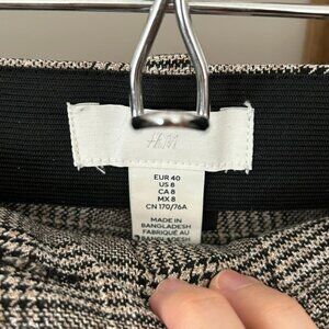 H&M Plaid Straight-Leg Trousers